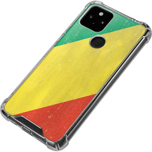 Republic of the Congo Flag Distressed Google Pixel 5 Clear Case